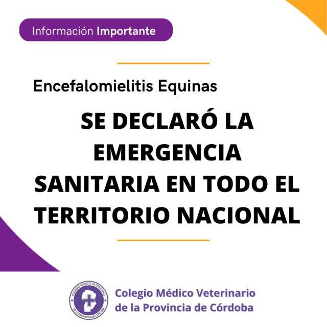 Emergencia Sanitaria por Encefalomielitis Equina