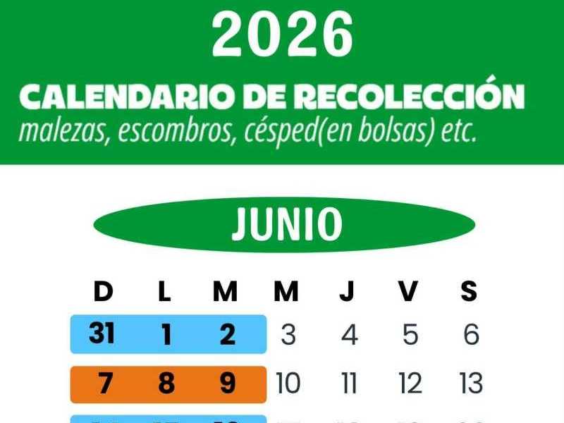 Recolección de malezas y residuos en el mes de junio