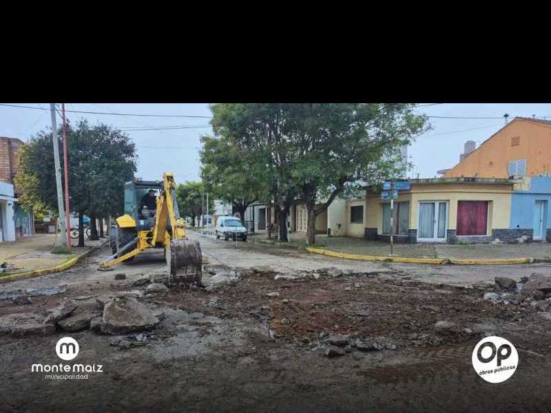 Plan de bacheo con hormigón