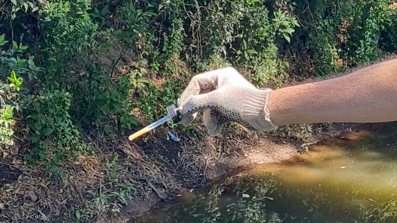 Se colocaron larvicidas en desagë de acceso norte