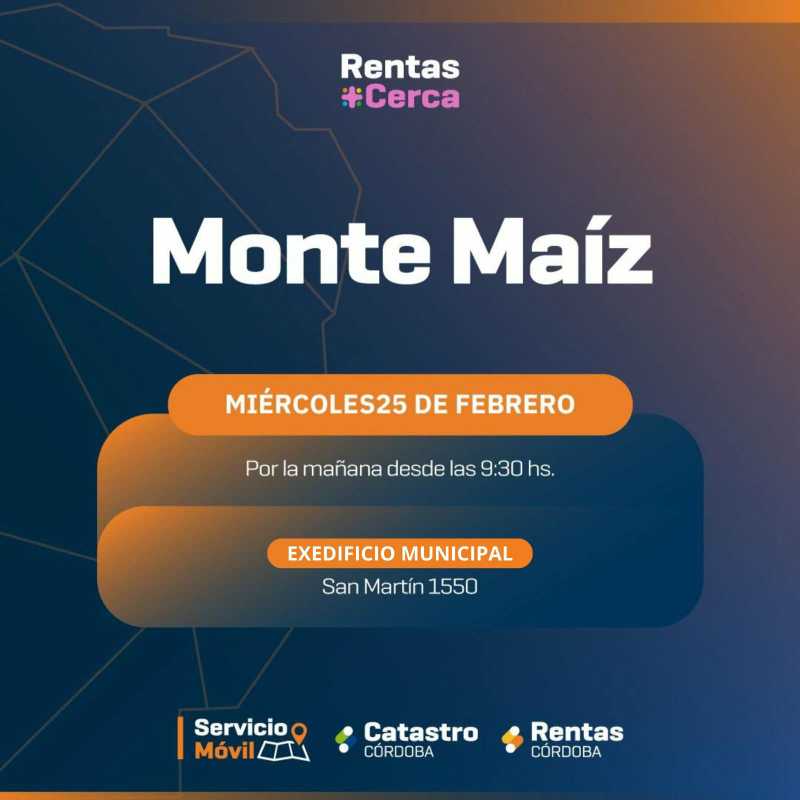 Operativo de Rentas en Monte Maíz