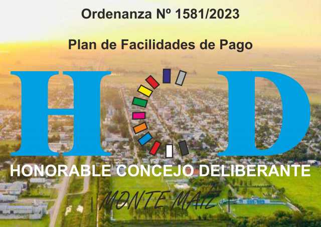 Ordenanza 1581/2023 - Plan de Facilidades de Pago